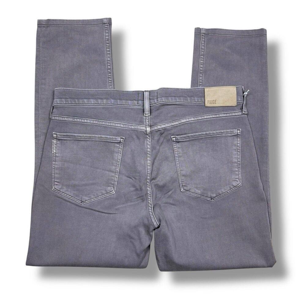 Paige Jeans Mens W33 Lennox Shade Gray Slim Straight Stretch Preppy Denim Casual - Picture 1 of 10
